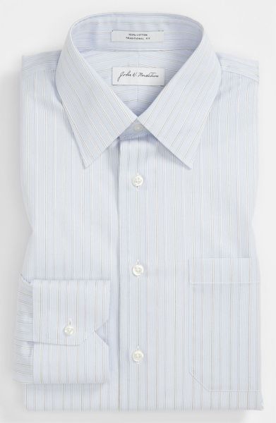 John W. NordstromÂ® Traditional Fit Dress Shirt in White for Men (blue ...