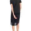 Giambattista Valli Ss Jersey Cotton Lace Sleeve Tee in Black - Lyst