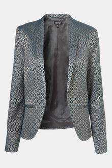 Topshop Tile Jacquard Blazer - Lyst