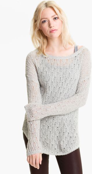 Trouvé Shimmer Pointelle Sweater - Lyst