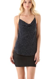 Haute Hippie Caviar Beaded T Back Top - Lyst
