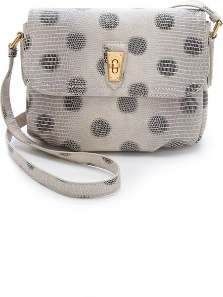 Marc By Marc Jacobs Embossed Lizzie Dots Cross Body Bag in Black - Lyst