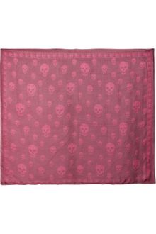 Alexander McQueen Skullprint Silkchiffon Scarf - Lyst