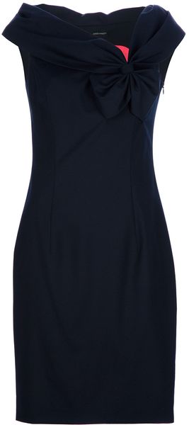 DSquared2 Bow Front Fitted Dress - Lyst