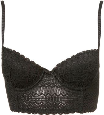 Topshop Linear Lace Bralet - Lyst