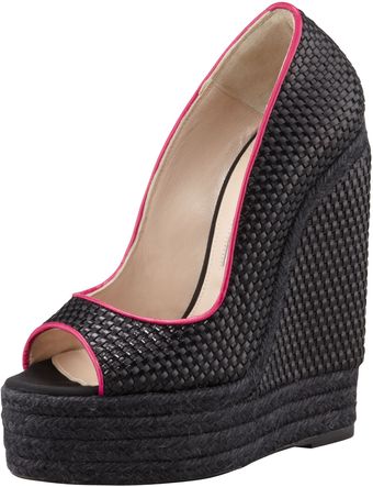 Brian Atwood Cailey Luxor Espadrille Wedge Pump - Lyst