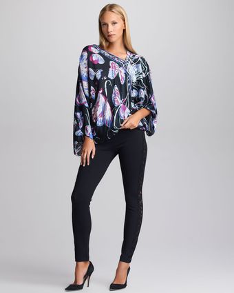 Emilio Pucci Lace Trimmed Leggings Black - Lyst