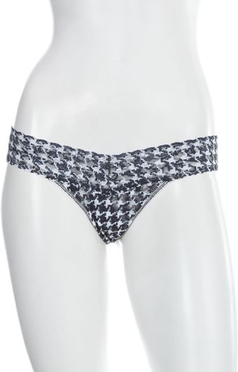 Hanky Panky Houndstooth Lowrise Thong - Lyst