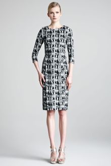Lela Rose Jacquard Sheath Dress - Lyst
