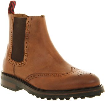 Ralph Lauren Norbeck Chelsea Tan Leather Boots - Lyst