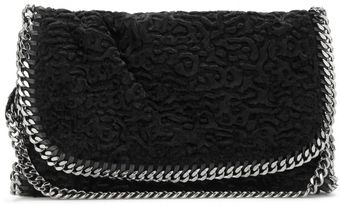 Stella McCartney Falabella Faux Persian Lamb Clutch - Lyst