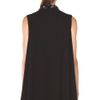 Alexander Mcqueen Flower Neck Silk Blouse  in Black - Lyst