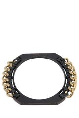 Amen Leather Bangle with Chain
