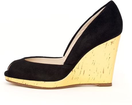 Michael Kors Korsvail Patent Wedge in Black - Lyst