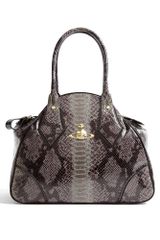 Vivienne Westwood Large Snake Effect Faux Leather Yasmin Tote