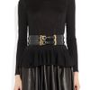 Alexander Mcqueen Doublebuckle Leather Waist Belt in Black - Lyst