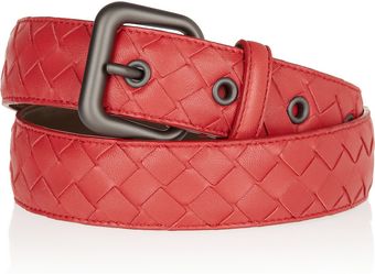 Bottega Veneta Intrecciato Nappa Leather Belt - Lyst