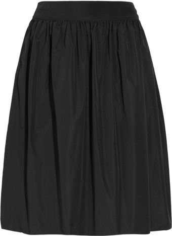 Burberry Ruched Taffeta Skirt - Lyst