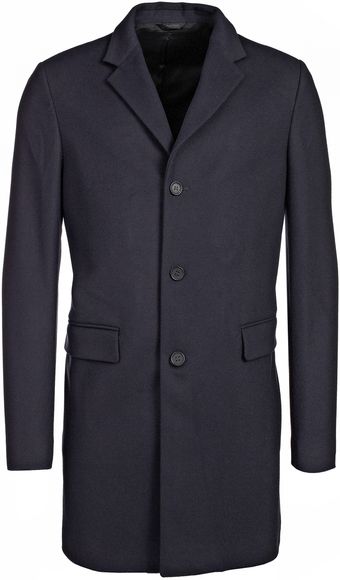 Calvin Klein Mantel Dark Grey Coat - Lyst