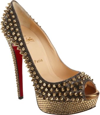 Christian Louboutin Lady Peep Spikes - Lyst