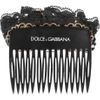 Dolce & Gabbana Swarovski Glass Pearl and Lace Hair Slide in Black (pearl) - Lyst