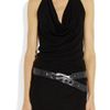 Donna Karan New York Hookfastening Leather Belt in Black - Lyst