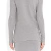 Donna Karan New York Draped Crossfront Cashmere Sweater in Gray - Lyst