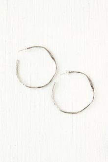 Free People Sterling Distressed Hoop Earring - Lyst
