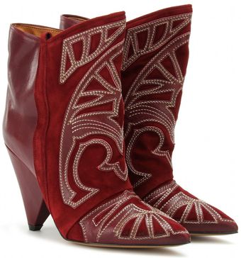 Isabel Marant Berry Ankle Boots with Cutout Appliqué - Lyst