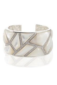 Kara Ross Wide Maze Mother of Pearl and Sapphire Cuff - Lyst