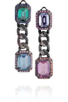 Lanvin Tutti Frutti Swarovski Crystal Clip Earrings - Lyst