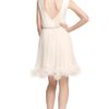 Marchesa Embroidered Chiffon Cocktail Dress in White (ivory) - Lyst