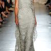 Marchesa Illusion Tulle Gown with Embroidered Cape Overlay in Silver - Lyst