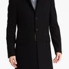 Michael Kors Melton Crombie Topcoat with Leather Trim in Black for Men - Lyst