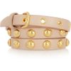 Miu Miu Studded Leather Skinny Belt in Pink (blush) - Lyst