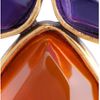 Oscar De La Renta 24karat Goldplated Cabochon Clip Earrings in Gold - Lyst