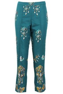 Oscar de la Renta Bijoux Border Print Pants - Lyst