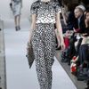 Oscar De La Renta High Neck Sequin Blouse in White - Lyst