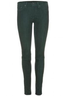 Rag & Bone Skinny Suede Trousers - Lyst