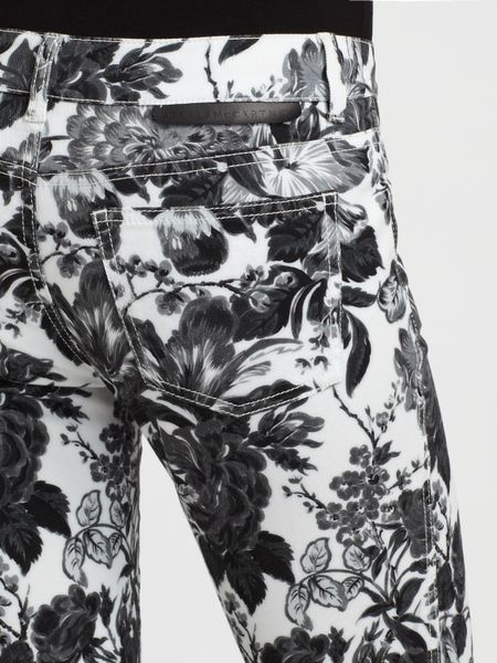 black floral jeans