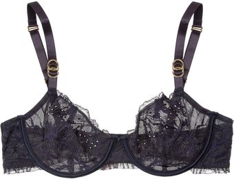 Stella McCartney Sarah Sailing Crystalembellished Lace Bra - Lyst