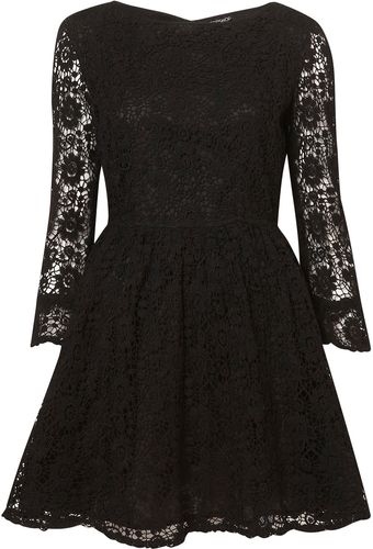 Topshop Crochet Lace Flippy Dress - Lyst