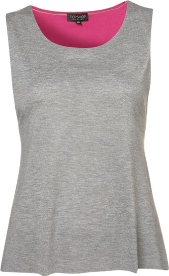 Topshop Drop Arm Vest - Lyst