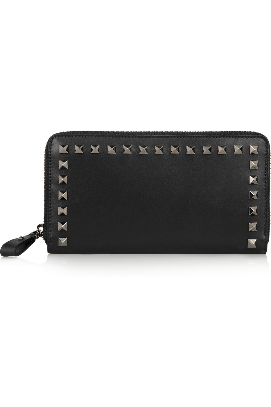 Valentino Studded Leather Wallet in Black Lyst