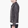 Diesel  Lohami Leather Jacket in Gray for Men (charcoal) - Lyst