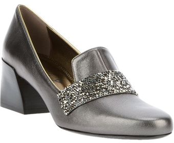 Lanvin Block Heeled Loafer - Lyst