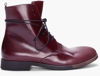 Marsell Burgundy Patent Marsellina Boots - Lyst