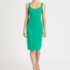 Michael Kors Seamed Crepe Dress in Green (emerald) - Lyst