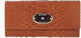 Mulberry  Snake Print Continental Wallet - Lyst