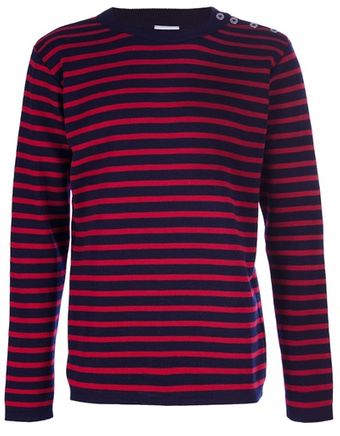 S.N.S Herning Striped Naval Sweater - Lyst